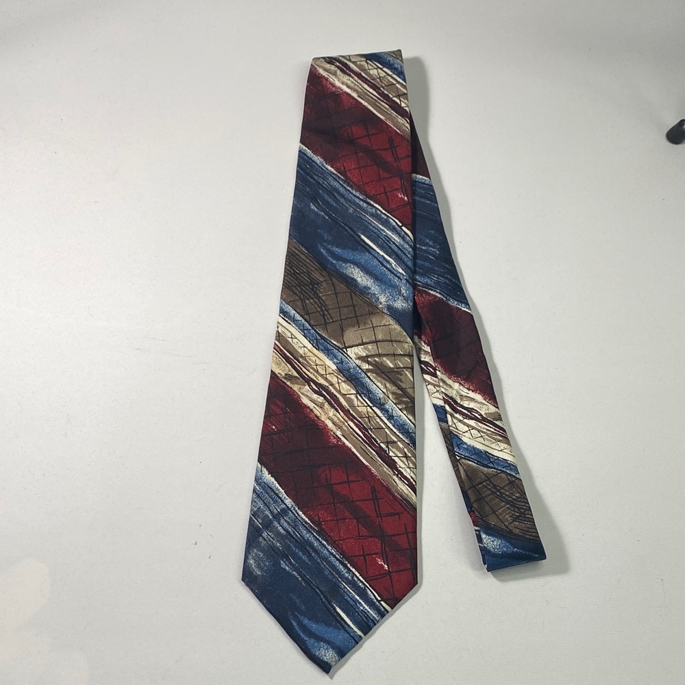 Van Heusen Red and Blue Striped Tie